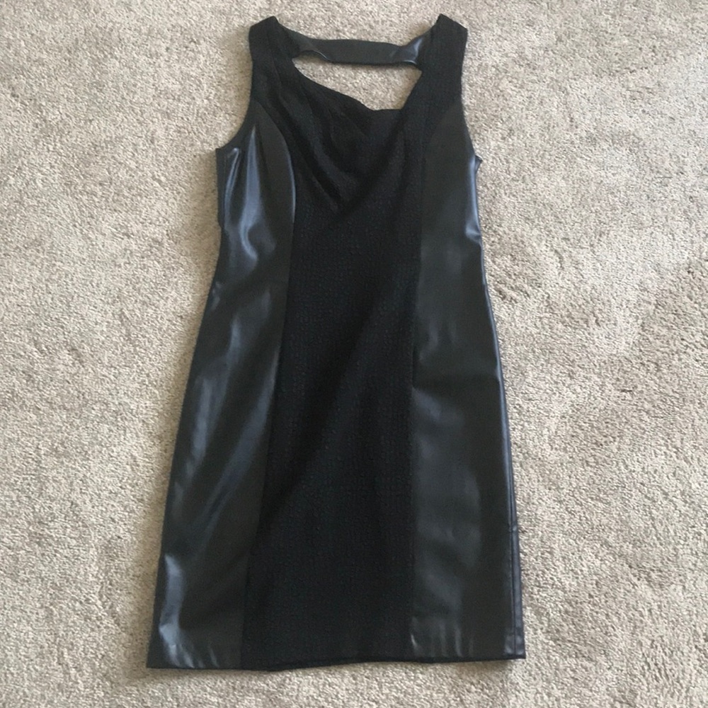 Leather Black Dress